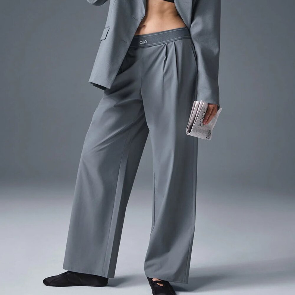 ALO Yoga Suit Up Trouser Steel Grey (Regular)🎁👩